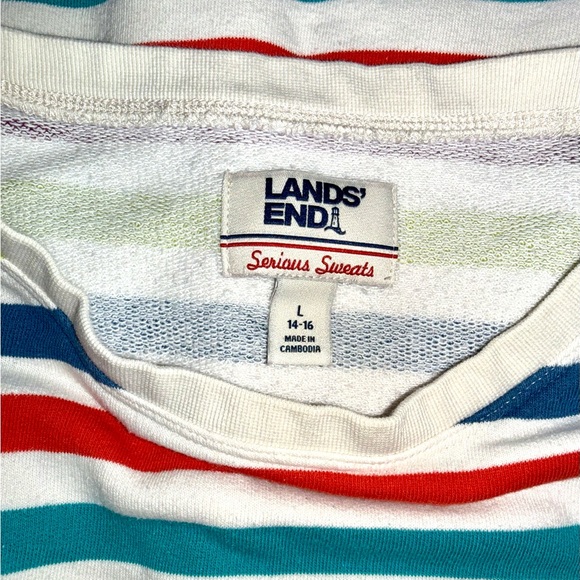 Lands' End Multicolor Striped Long Sleeve Tee - Picture 3 of 4